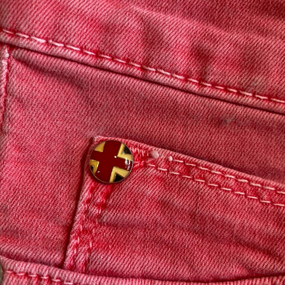 Hudson Skinny Jeans Womens 28 Faded Pink Stretch Denim WM407JFD Made in USA - Picture 12 of 16